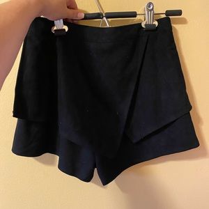 BLACK suede indikah skort from LF